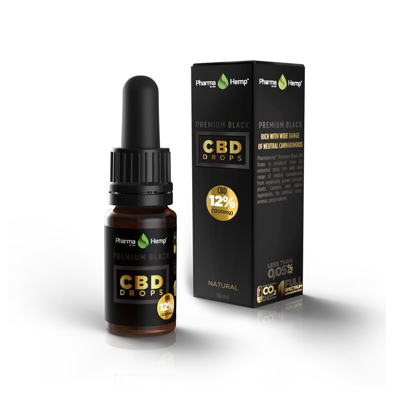 Huile de CBD 12% Premium Black à l'huile d'olive