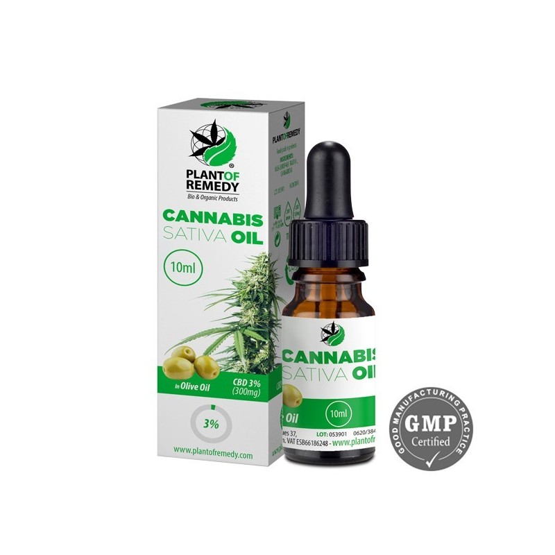 Huile de CBD à l'huile d'olive 3% en 10ml