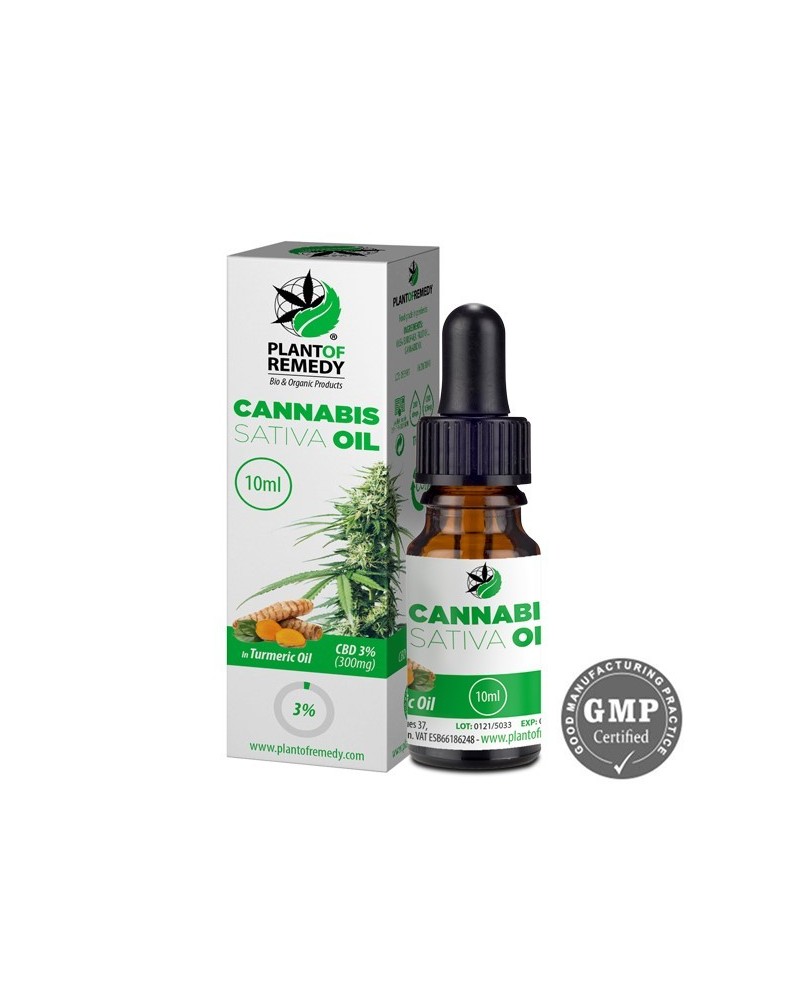 Huile de CBD 3% à l'huile de curcuma en 10ml