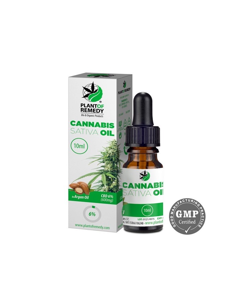 Huile de CBD à l'huile d'argan 6% en 10ml