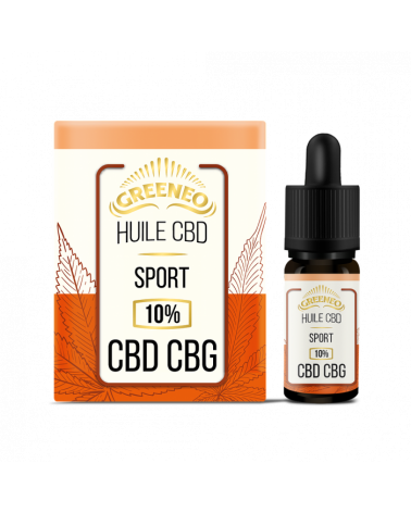 Huile de CBD+CBG 10% Greeneo Sport 10ml