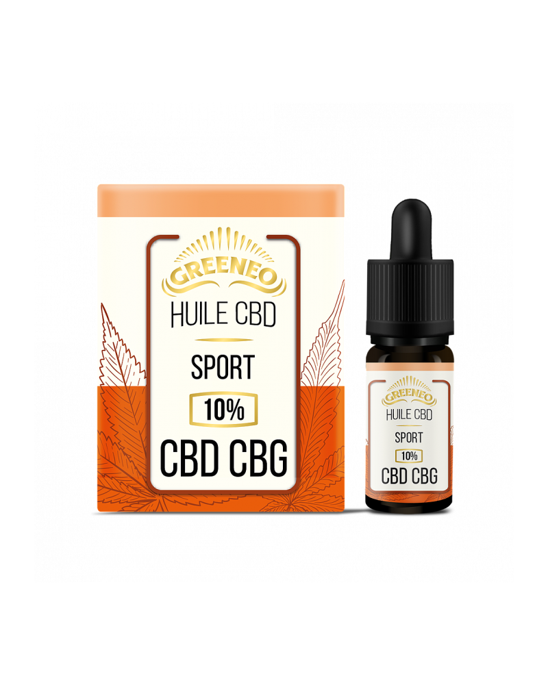 Huile de CBD+CBG 10% Greeneo Sport 10ml