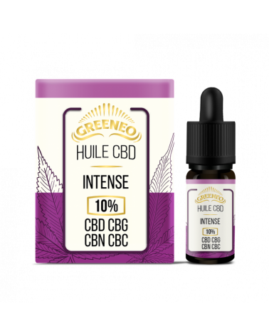 Huile de CBD+CBG+CBN+CBC 10% Greeneo Intense 10ml