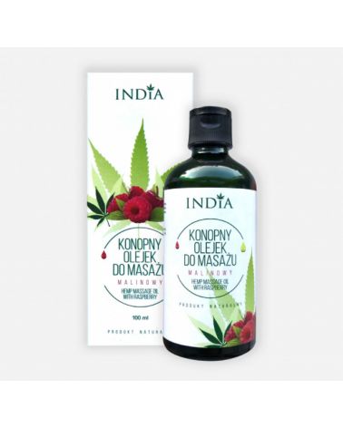 Huile de massage à l'huile de chanvre et de Framboise India - 100ml