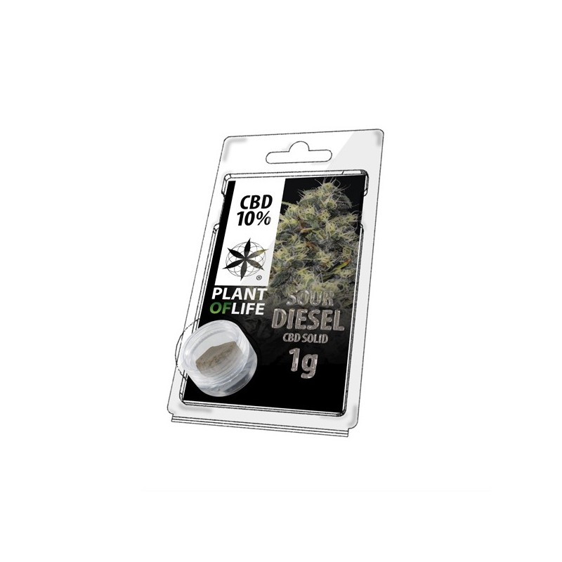 Résine de CBD solide SOUR DIESEL 10% en 1gr