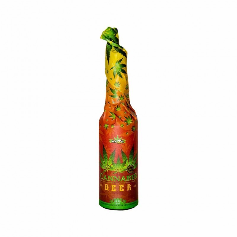 Bière Red au cannabis à l'extrait de chanvre Haze